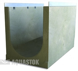 Лоток водоотводный бетонный ЛВБ Optima 400 № 12 с уклоном 0,5 %
